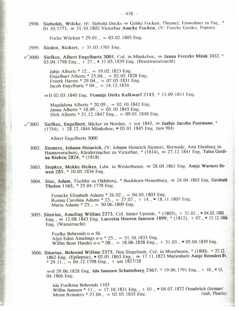 Engerhafe Ortssippenbuch